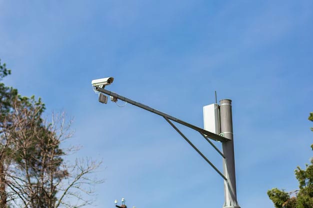 poste para cámara de seguridad